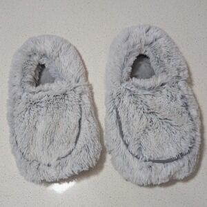 Warmies Microwavable Slippers‎ Womens OS Grey Plush Lavender Scented